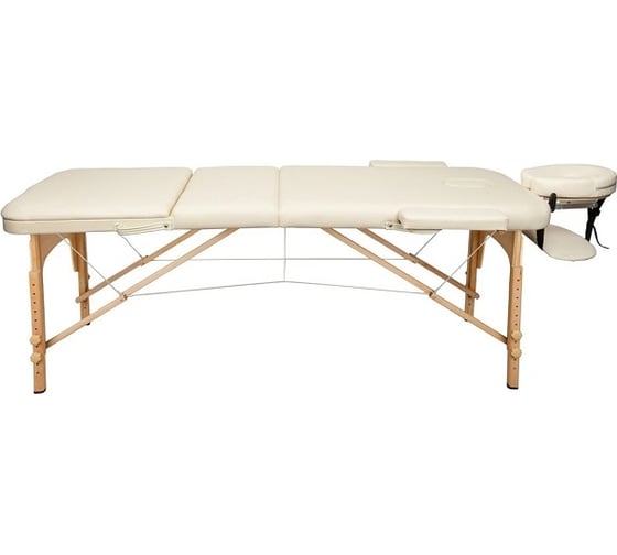 Массажный стол Atlas Sport 70 см складной 3-с деревянный, бежевый 2071000057040