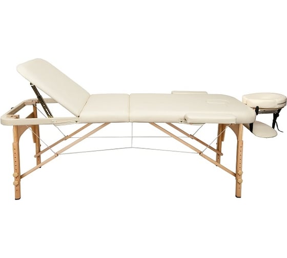 Массажный стол Atlas Sport 70 см складной 3-с деревянный, бежевый 2071000057040