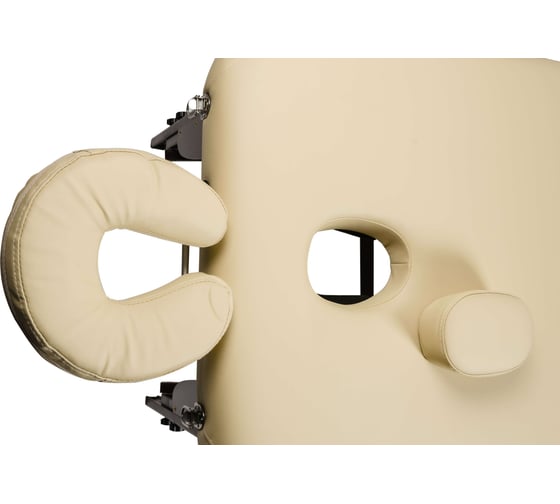 Массажный стол Atlas Sport 70 см XXL PRO с валиком, с memory foam складной 3-с деревянный, бежевый 2071000067049