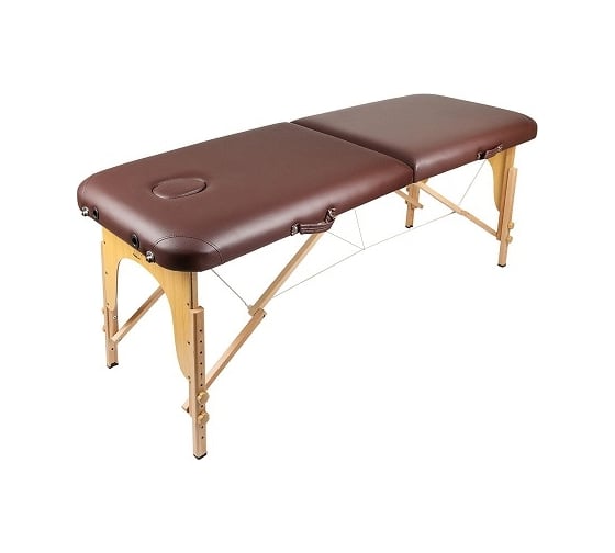 Массажный стол Atlas Sport складной 2-с 70 см деревянный без аксессуаров, коричневый 2071000027135