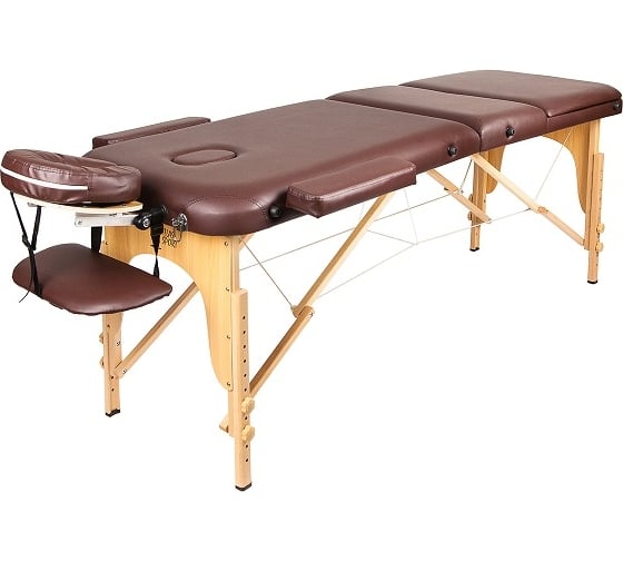 Массажный стол Atlas Sport 70 см складной 3-с деревянный, коричневый 2071000057033 1