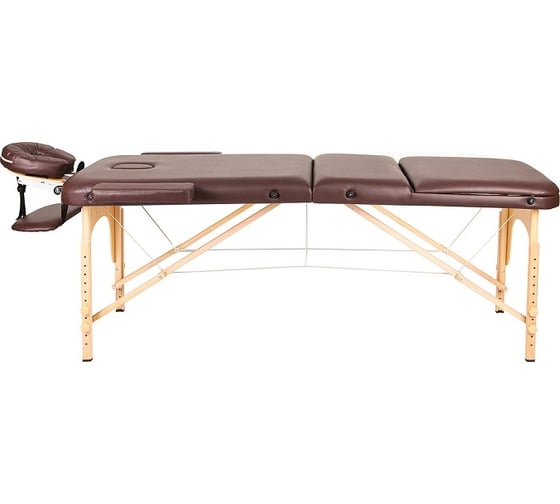 Массажный стол Atlas Sport 70 см складной 3-с деревянный, коричневый 2071000057033