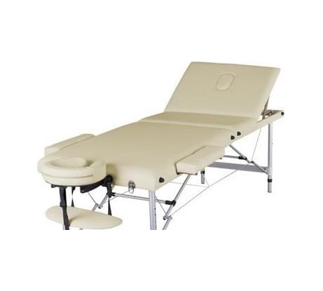 Массажный стол Atlas Sport складной 70 см 3-с алюминиевый, бежевый 2071000137049