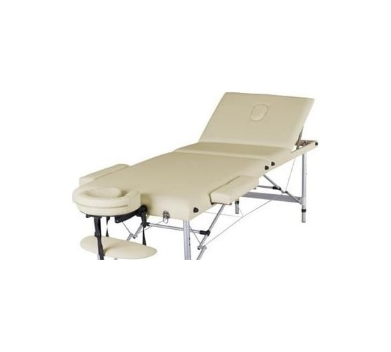 Массажный стол Atlas Sport складной 70 см 3-с алюминиевый, бежевый 2071000137049