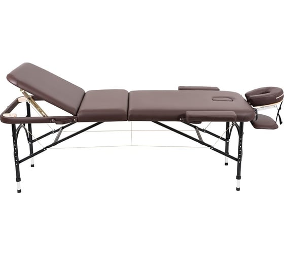 Массажный стол Atlas Sport складной Strong 70 см 3-с алюминиевый усиленная столешница, коричневый 2071000167039