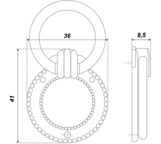 Ручка-кнопка BOYARD rc043ab.3 старинная латунь 101034