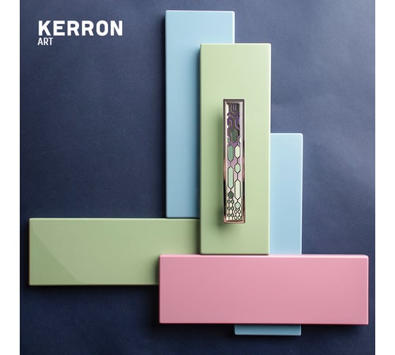 Ручка-скоба Kerron 128 мм, полимер, хром, jewel KA1-128JW21P-CR