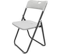 Пластиковый складной стул URM с металлическими ножками, 75x49 см, серо-белый D01342