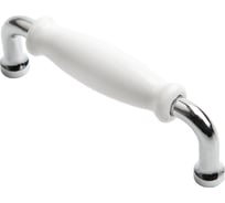 Ручка-скоба с фарфором Kerron 96 мм, хром/белый SF20-11-96