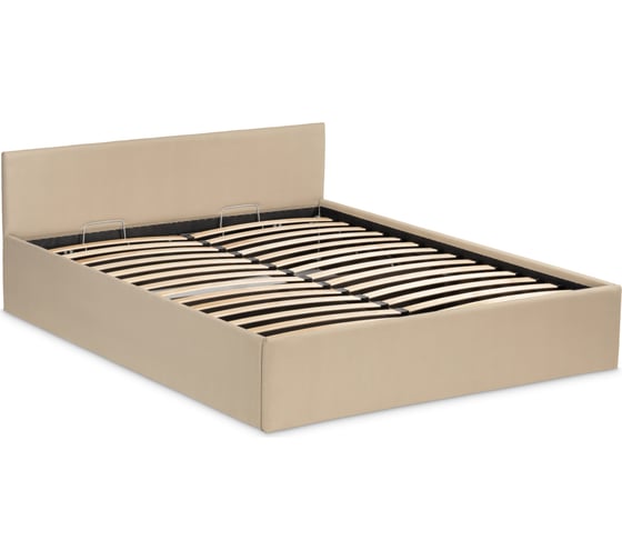 Кровать Woodville Оливия 160x200 см, с подъемным механизмом, бежевая 533900 1