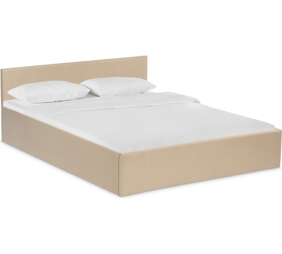 Кровать Woodville Оливия 160x200 см, с подъемным механизмом, бежевая 533900