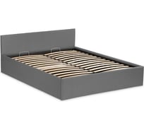 Кровать Woodville Оливия 160x200 см, с подъемным механизмом, темно-серая 533902