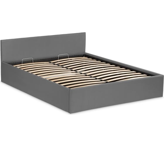 Кровать Woodville Оливия 160x200 см, с подъемным механизмом, темно-серая 533902 1