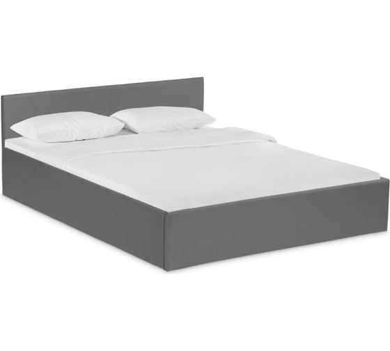 Кровать Woodville Оливия 160x200 см, с подъемным механизмом, темно-серая 533902