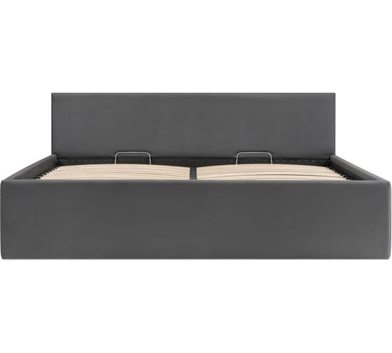 Кровать Woodville Оливия 160x200 см, с подъемным механизмом, темно-серая 533902