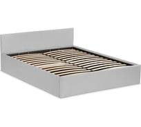 Кровать Woodville Оливия 160x200 см, с подъемным механизмом, светло-серая 533901