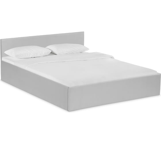Кровать Woodville Оливия 160x200 см, с подъемным механизмом, светло-серая 533901