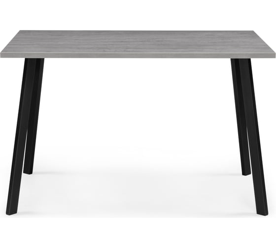 Деревянный стол Woodville Тринити Лофт 120x80x75 см, 25 мм, бетон/черный матовый 534914