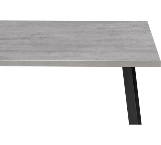 Деревянный стол Woodville Тринити Лофт 120x80x75 см, 25 мм, бетон/черный матовый 534914
