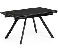 Деревянный стол Woodville Габбро 140x80x76 см, черный мрамор 530830