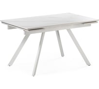 Деревянный стол Woodville Габбро 140x80x76 см, белый мрамор 530829