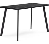 Деревянный стол Woodville Тринити Лофт 120 см, 25 мм, креатель/матовый черный 489731