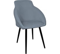 Стул BRABIX Acqua Cf-079 серый велюр, металлический усиленный каркас, черный 532778