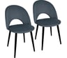 Стул BRABIX Luna Cf-070 2 шт., серый велюр, усиленный металлический каркас, черный 532770