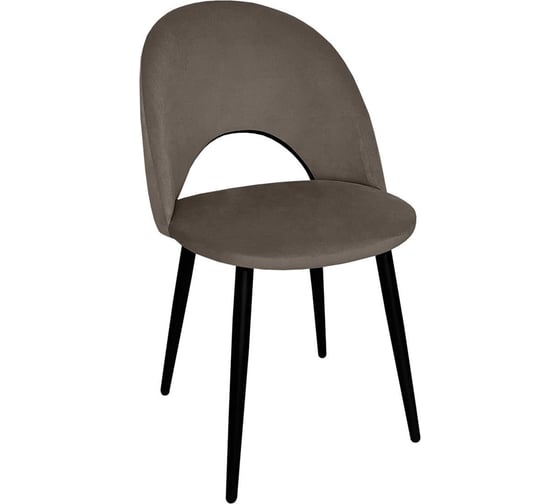 Стул BRABIX Luna Cf-070 2 шт., коричневый велюр, усиленный металлический каркас, черный 532772