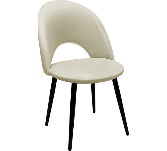 Стул BRABIX Luna Cf-070 2 шт., бежевый велюр, усиленный металлический каркас, черный 532771
