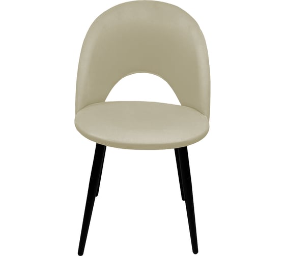 Стул BRABIX Luna Cf-070 2 шт., бежевый велюр, усиленный металлический каркас, черный 532771