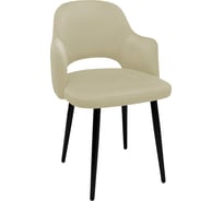 Стул BRABIX Comodo Cf-075 бежевый велюр, усиленный металлический каркас, черный 532775