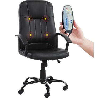 Офисное кресло BRABIX Device Ms-002 4 массажных модуля, экокожа, черное 532520
