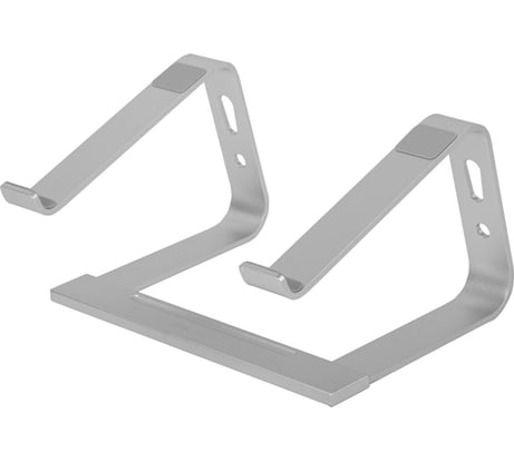 Подставка для ноутбука BRAUBERG Solid алюминиевая, нескользящая, 295х255 мм 513618