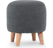 Каркасный круглый пуф NRAVA home милано 350x350x380 lamb 11 mt серый 4657792953609