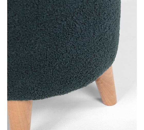 Каркасный круглый пуф NRAVA home милано 350x350x380 lamb 4 изумрудный 4657792953586