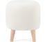 Каркасный круглый пуф NRAVA home милано 350x350x380 lamb 10 mt белый 4657792953593 1
