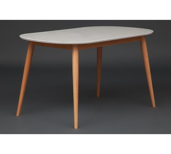 Обеденный стол Tetchair Max (макс) основание бук, столешница МДФ, 140x80x75 см, белый + натуральный бук 10462