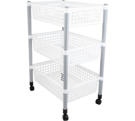 Контейнер для овощей Полимербыт 3-х секционный, на колесах, лоток 10л 4396000 439600000