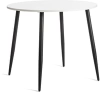 Стол Tetchair Uranus ЛДСП/металл, 90x90x77 см, белый/черный 19314