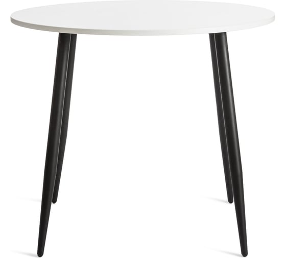 Стол Tetchair Uranus ЛДСП/металл, 90x90x77 см, белый/черный 19314