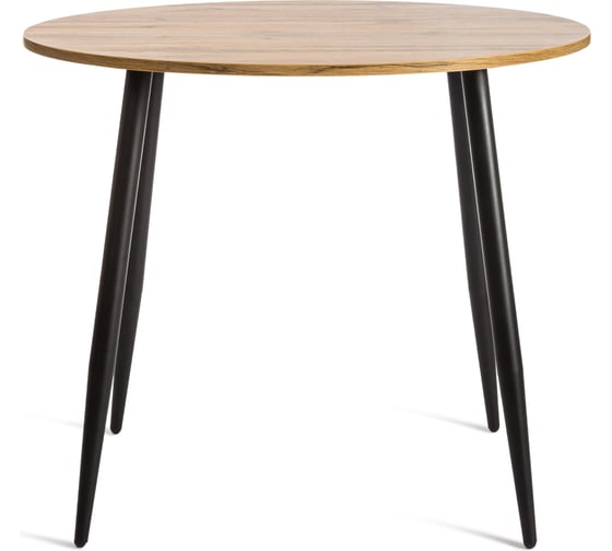 Стол Tetchair Uranus ЛДСП/металл, 90x90x77 см, дуб вотан/черный 19315
