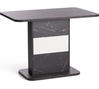 Обеденный стол Tetchair Smart ЛДСП, 105-140x68.6x75 см, мрамор блэк роял/белый 19264