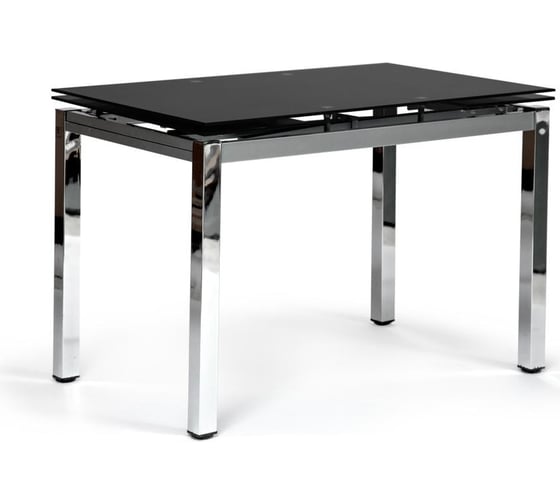 Стол Tetchair Campana (mod. 346) металл/стекло (8 мм), 110/170x70x76 см, хром/черный 11413