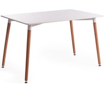 Стол Tetchair John (mod. t1001) МДФ/дерево, 80x120x75 см, white (белый) / natural (натуральный) 15181