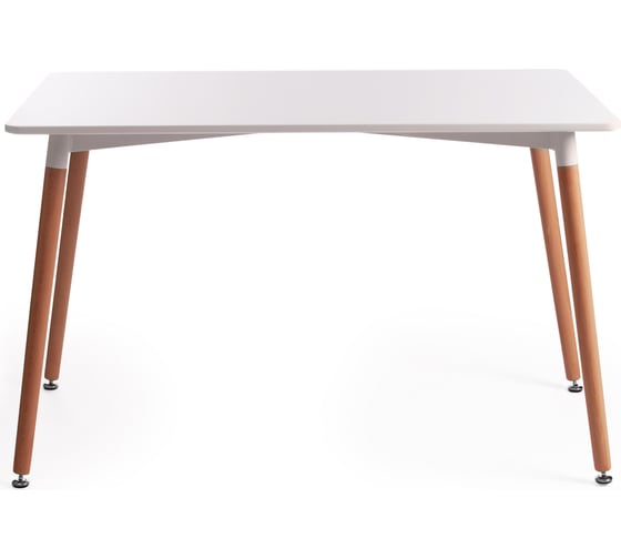 Стол Tetchair John (mod. t1001) МДФ/дерево, 80x120x75 см, white (белый) / natural (натуральный) 15181