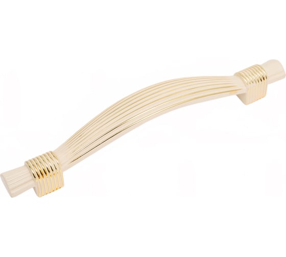 Ручка-скоба Kerron 128 мм, белый с золотом RS-075-128 WG 1