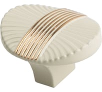 Ручка-кнопка Kerron белый с золотом RK-075 WG