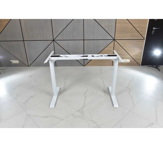 Двухмоторная рама стола с электрической регулировкой высоты StolStoya BAZALT белая PE222W