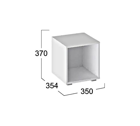 Модульный стеллаж ТриЯ Литл тип 1, белый 129726